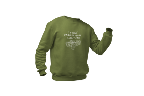 FV701 Daimler Ferret Scout Car Sweatshirt Unisex Adult